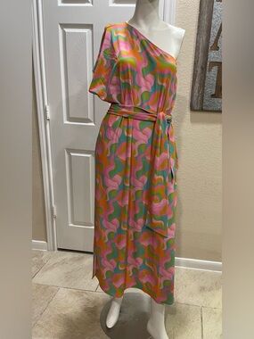 Show Me Your Mumu Christie Barbie Party Wave Maxi Dress Size Medium